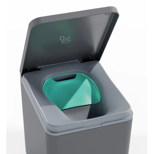 Clapet pare-vue Vela pour bac à solides de toilettes à séparation Evo de Trelino | WC nomade pour van aménagé | Installé