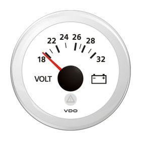 Voltmètre 18/32 V Ø 52 mm VDO Voltmètre Série Viewline VDO Veratron 52mm 16-32V | instruments de contrôle | cadran blanc