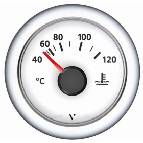 Thermomètre eau 40 - 120°C Ø 52 mm VDO Thermomètre refroidissement moteur de bateau à voile ou à moteur VDO | cadran Ø 52 mm blanc