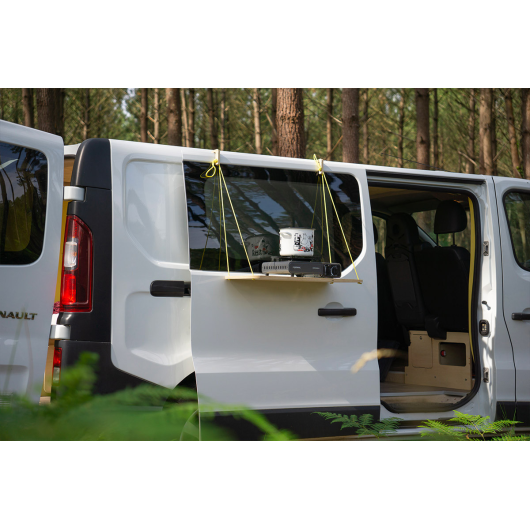 Etagère suspendue en bois pour porte de van aménagé Simple Vans | Accessoires de cuisine camping-car