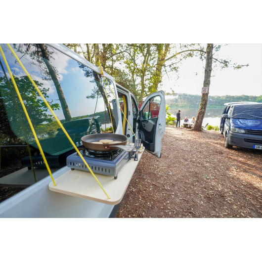 Etagère suspendue en bois pour porte de van aménagé Simple Vans | Accessoires de cuisine camping-car