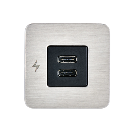 Prise intérieure Scanstrut TILE Series USB-C / USB-C | Prise et fiche | De face