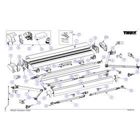 Pièce de rechange Store THULE Omnistor 6300 | réparation camping-car, van et fourgon | vue éclatée avec numéros de pièces