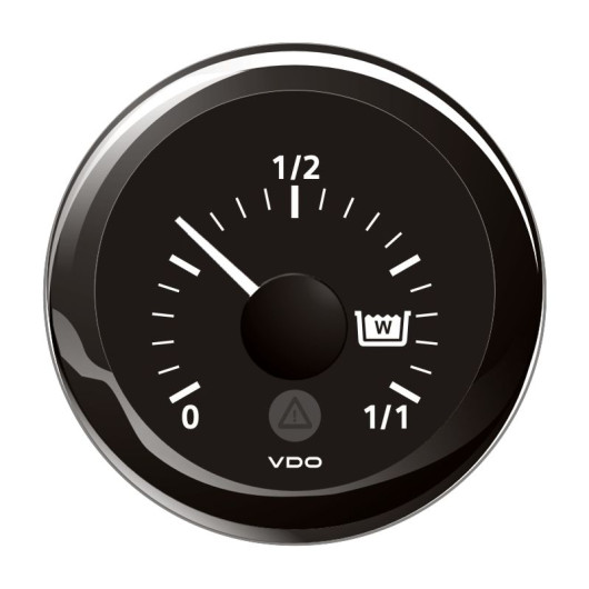 Indicateur niveau eaux usées Viewline Veratron VDO | cadran noir de 52mm