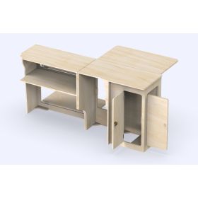 Meuble latéral grande table L1 A4V2 | Expert / Jumpy - SIMPLE VANS Meuble en bois latéral avec grande tablette A4V2 Jumpy Expert Simple Vans | Ameublement van aménagé