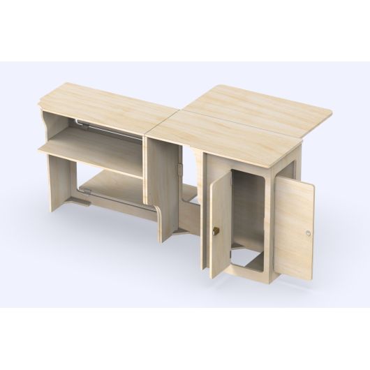 Meuble en bois latéral avec grande tablette A4V2 Jumpy Expert Simple Vans | Ameublement van aménagé | dos