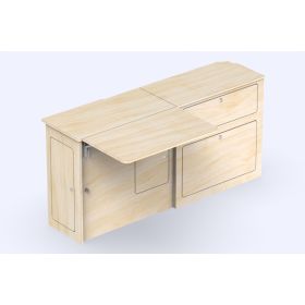 Meuble latéral grande table L1 A4V2 | Expert / Jumpy - SIMPLE VANS Meuble en bois latéral avec grande tablette A4V2 Jumpy Expert Simple Vans | Ameublement van aménagé