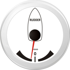 Indicateur angle de barre Ø 52 mm VDO Indicateur angle de barre VDO Veratron Viewline Ø52 mm 12/24V bateau moteur | cadran blanc