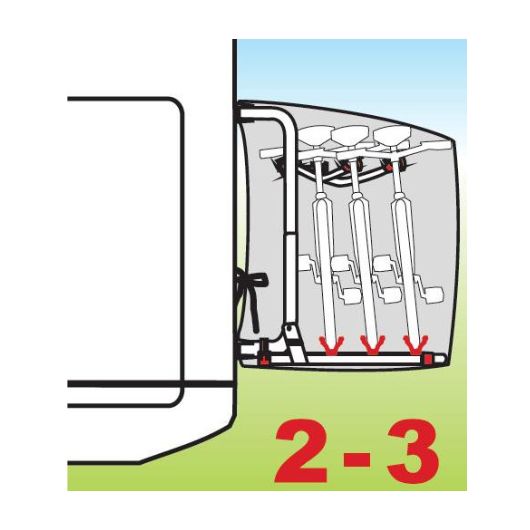Housse de protection Bike Cover S | 2 - 3 vélos FIAMMA - schéma