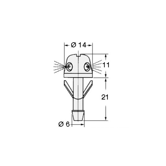Gicleur Osculati lave-vitres | Essuie-glace | Dimensions