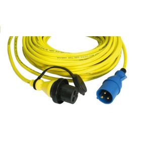 Câble d'alimentation de quai CEE | 10 A RATIO Câble de quai 10A de 15 m Ratio CEE vers MP16 | Prolongateur AC pour bateau et camping-car