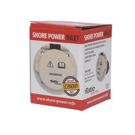 Socle femelle P17 Ratio MP16-10-K pour bateau et camping-car | Prise de quai étanche IP56 | Packaging