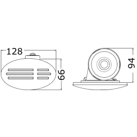 Avertisseur à encastrer escamotable 112 Db OSCULATI Avertisseur à encastrer escamotable Osculati de 112 dB | Avertisseur sonore