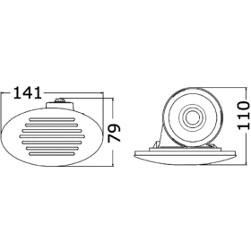 Avertisseur hélicoidal à encastrer escamotable 112 dB OSCULATI Avertisseur hélicoïdal Osculati à encastrer escamotable 112 dB | Avertisseur sonore