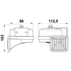 Avertisseur à membrane haute puissance OSCULATI Avertisseur OSCULATI à membrane haute puissance | Avertisseur sonore