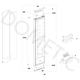 Pièces détachées frigo Dometic RML10.4G – porte