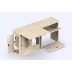 Meuble latéral grande table L1 A4V2 | Adaptable - SIMPLE VANS Meuble en bois latéral avec grande tablette A4V2 Universel Simple Vans | Ameublement van aménagé