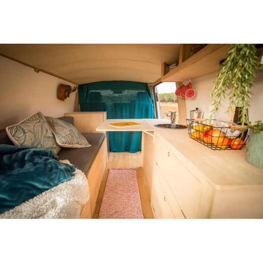 Meuble en bois latéral avec grande tablette A4V2 Universel Simple Vans | Ameublement van aménagé