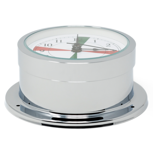 Horloge au quartz avec secteurs laiton chromé BARIGO