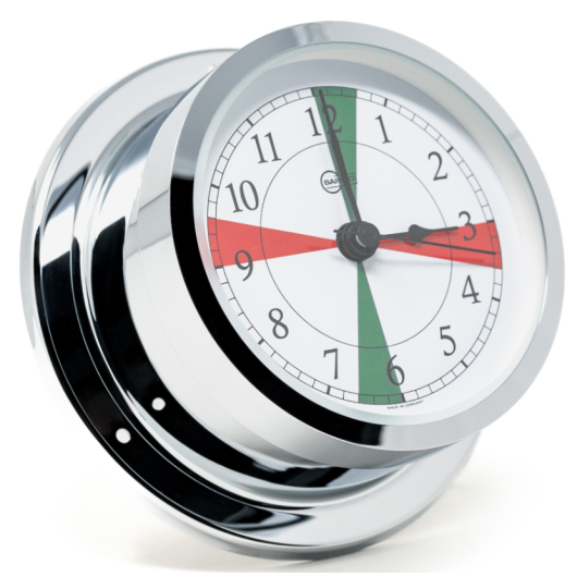 Gamme Star de chez BARIGO en laiton chromé | Baromètre, thermomètre & hygromètre | Horloge avec secteurs