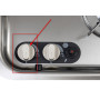 Bouton réglage gaz Carbest ASO gris – Bouton plan de cuisson camping-car et van