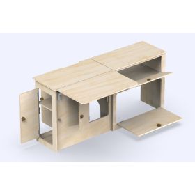 Meuble latéral grande table L1 A4V2 | Trafic 3 - SIMPLE VANS Meuble en bois latéral avec grande tablette A4V2 Trafic 3 Simple Vans | Ameublement van aménagé