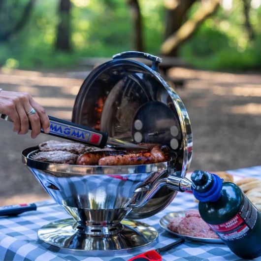 Barbecue portable rond Magma Beach Fire Inox Poli miroir | Grillade