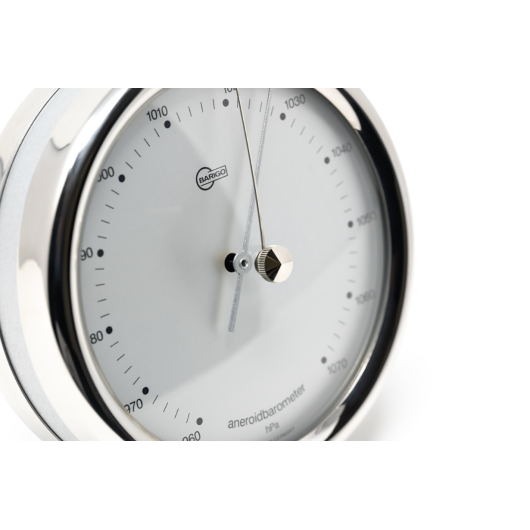 Baromètre Barigo inox poli cadran blanc Orion | Baromètre, thermomètre & hygromètre | Aiguille