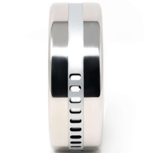 Thermo Hygromètre Barigo en inox poli cadran blanc Orion | Baromètre, thermomètre & hygromètre | De côté
