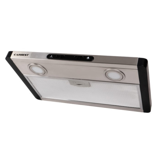 Hotte aspirante 12V inox Carbest - extraction, avec éclairage LED pour camping-car et caravane