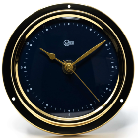 Horloge au quartz laiton poli cadran bleu Regatta BARIGO Horloge au quartz Barigo Regatta en laiton poli cadran bleu | Horloge & Pendule