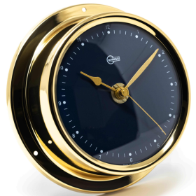 Gamme Regatta Barigo avec cadran bleu en laiton poli | Horloge, baromètre et hygromètre | Horloge