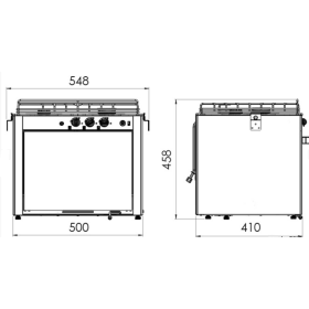 Cuisinière CU3000 CAN  - Equipement cuisine bateau - H2R Equipements