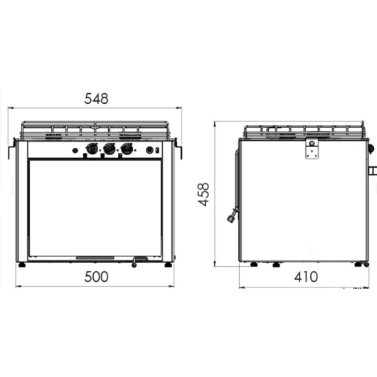 Cuisinière CU3000 CAN - Equipement cuisine bateau - H2R Equipements