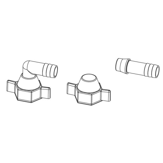 Kit connexion pour pompe Aqua 8F et vase d'expansion A20 Fiamma - Raccords 12 mm - camping-car et van - schéma