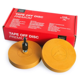 Disque gomme pour retrait d'adhésifs et résidus de colle CarSystem - camping-car, van et bateau - vue face et arrière