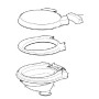 Bloc cuvette complet pour WC cassette Thetford C250 camping-car et caravane