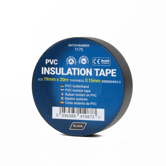 Ruban isolant noir C Tie 19 mm x 20 m | Adhésif diélectrique pour isolation des circuits 12/24 V