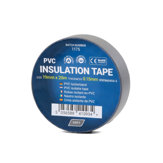 Ruban isolant gris C Tie 19 mm x 20 m | Adhésif diélectrique pour isolation des circuits 12/24 V
