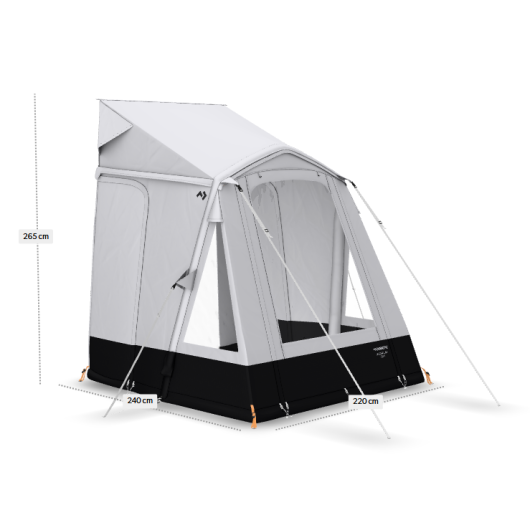 Leggera Air DOMETIC 220 S - auvent latéral pour camping-car et fourgon aménagé | schéma avec dimensions , vue à droite
