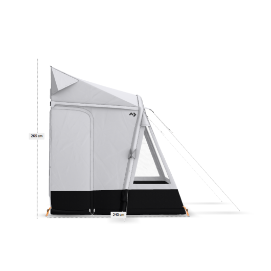 Leggera Air DOMETIC 220 S - auvent latéral pour camping-car et fourgon aménagé | schéma avec dimensions, vue de profil