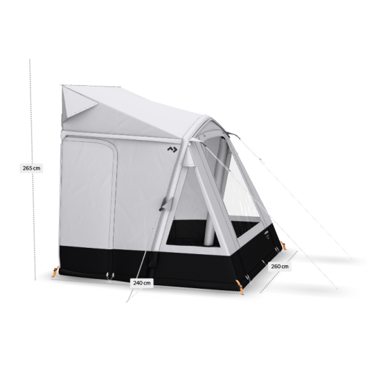 Leggera Air DOMETIC - auvent latéral pour camping-car et fourgon aménagé | shéma avec dimensions de coté