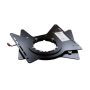 Embase rotative pour siège passager de Trafic 2 Rib Scopema | Platine pivotante pour van aménagé