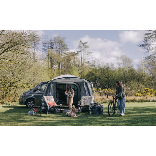 Auvent gonflable van aménagé Kampa Roam Air Low | tente minivan | vue installé ouvert