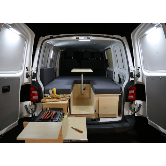 Kit ameublement bois pour Trafic, Jumpy, Custom Oyat de LostVan | Aménagement intérieur van