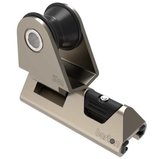 Chariot d'écoute de génois BARTON réglable renforcé de 32 mm | Rail & chariot à friction | Spectro anodisé