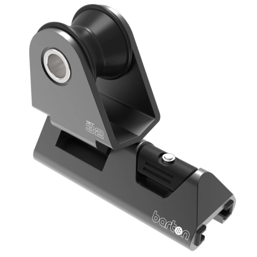Chariot d'écoute de génois Barton réglable 32 mm | Rail & chariot à friction | Noir