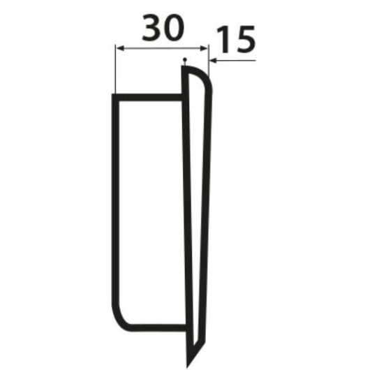 Grille de ventilation extérieure 365x140mm avec moustiquaire noir ou blanc MPK - dimenisons