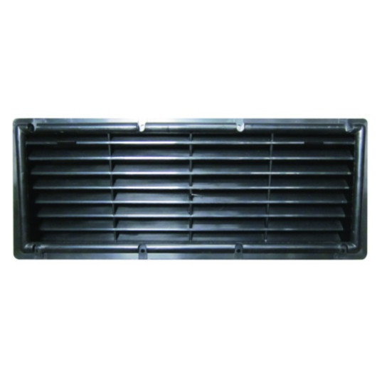 Grille de ventilation extérieure 365x140mm avec moustiquaire noire MPK