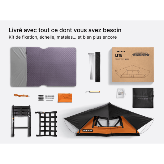 Tente de toit souple pour 2 personnes Lite TentBox | Roadtrip en voiture & CarLife